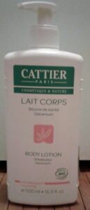 Cattier Lait corps beurre de karité géranium