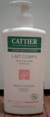 Cattier Lait corps beurre de karité géranium