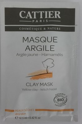 Cattier Masque Argile – Argile jaune Hamamélis