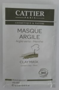 Cattier Masque Argile – Argile verte Menthe