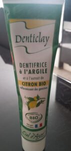 Ciel Azur Denticlay Dentifrice Argile Citron – 75 ML – Ciel D’Azur