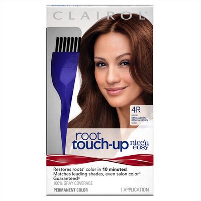 Clairol Nice ‘n Easy Root Touch-Up Permanent Hair Color, 4R Dark Auburn