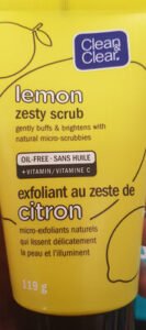 clean & clear lemon zesty scrub