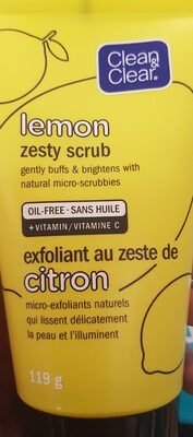 clean & clear lemon zesty scrub