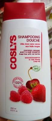 Coslys Shampooing douche ultra doux sans savon aux fruits rouges