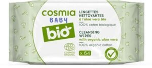 Cosmia Baby Lingettes nettoyantes à l’aloe vera bio