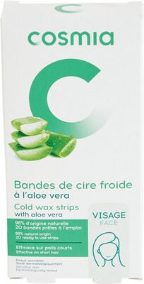 Cosmia Bandes de cire froide à l’aloe vera