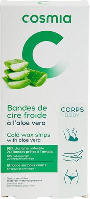Cosmia Bandes de cire froide à l’aloe vera