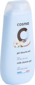 Cosmia Cosmia gel douche lait hydratant a la fleur de coton – flacon avec capsule