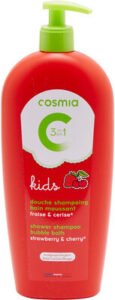 Cosmia, Kids KIDS 3 EN 1 DOUCHE SHAMPOING BAIN MOUSSANT FRAISE et CERISE