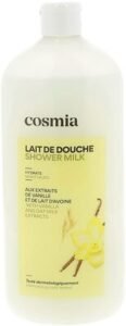 Cosmia Lait de douche aux extraits vanille et de lait d’avoine