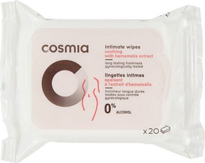 Cosmia Lingettes intimes apaisantes à l’extrait d’hamamélis