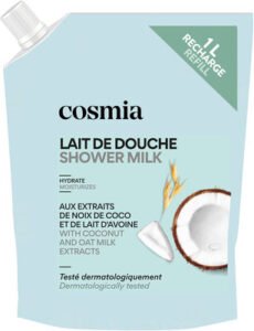 Cosmia Recharge lait de douche aux extraits de noix de coco et de lait d’avoine