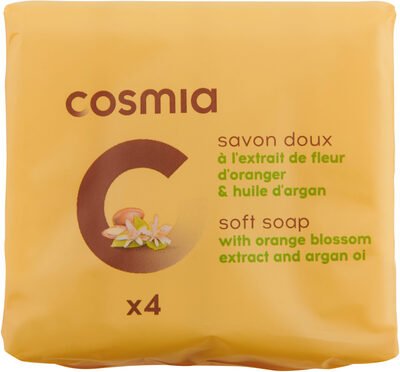 Cosmia Savon doux à la fleur d’oranger et huile d’argan