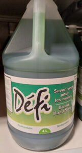 Défi savon vert pour les mains