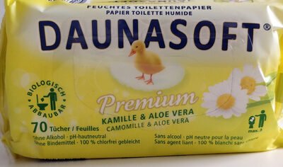 Daunasoft papier toilette humide premium camomille & aloe vera
