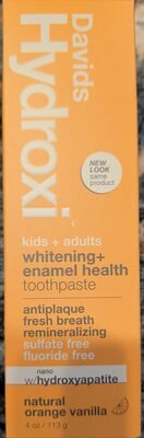 Davids Hydroxi Fluoride Free Nano Hydroxyapatite Toothpaste for Enamel Health & Whitening