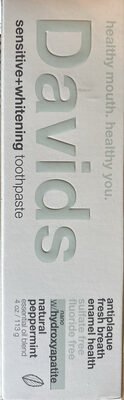 Davids Sensitive+whitening Toothpaste