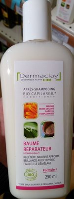 Dermaclay Bio Capilargil Après-shampooing Baume réparateur Mélisse Beurre de karité Babassu Pamplemousse
