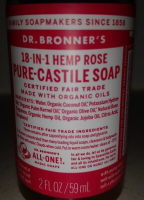 Dr. Bronner’s 18-in-1 Rose Pure-Castile Soap