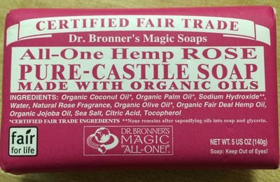 Dr. Bronner’s, Dr. Bronner’s Magic Soaps All-One Rose Pure-Castile Bar Soap