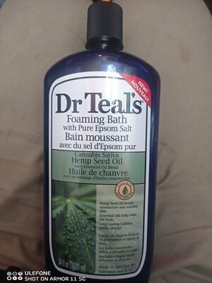 Dr Teal’s Foaming Bath with Pure Epsom Salt Cannabis Sativa Hemp Seed Oil with Essential Oil Blend