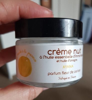 Du monde à la provence Ayana crème nuit parfum fleur de cerisier