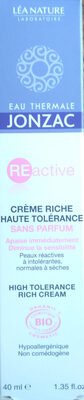 Eau thermale Jonzac Crème riche haute tolérance