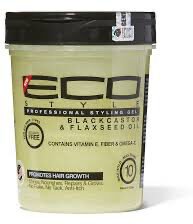 ECO ECO STYLE PROFESSIONAL STYLING GEL BLACK CASTOR & FLAXSEED OIL