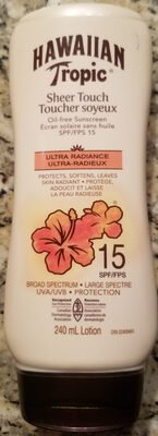 Edgewell, Hawaiian Tropic Sheer Touch Oil-free Sunscreen Lotion SPF 15