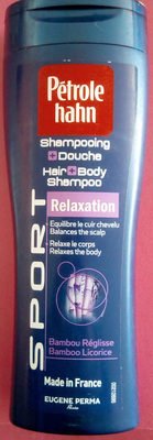 Eugene Perma, Pétrole Hahn Shampooing + Douche Relaxation Sport Bambou Réglisse