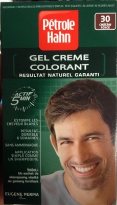 Eugene Perma, petrole hahn Gel crème colorant n°30 châtain foncé