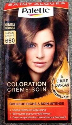 Henkel, Palette, Saint Algue Coloration crème soin à l’huile d’argan Châtain caramel 660