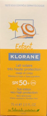 Klorane Lait solaire très haute protection SPF 50+