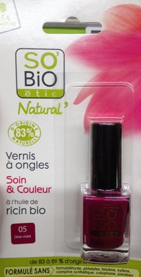 Léa Nature, So’ Bio étic Vernis à ongles soin et couleur à l’huile de ricin bio – 05 divin violet