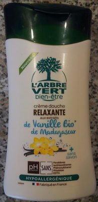 L’Arbre Vert, Novamex Crème douche relaxante aux extraits de Vanille Bio de Madagascar