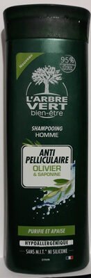 L’Arbre Vert shampooing homme anti pelliculaire olivier & saponine