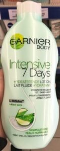 L’Oréal, L’Oreal Consumer products, Garnier, Garnier Body Body Intensive 7 Days Lait Fluide Hydratant L-Bifidus + Aloe Vera