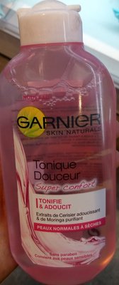 L’Oréal, L’Oreal Consumer products, Garnier, Garnier Skin Naturals Tonique douceur super confort Extraits de cerisier adoucissant et de moringa purifiant