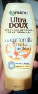 L’Oréal, L’Oreal Consumer products, Garnier, Ultra-Doux Après-shampooing crème fondante à la camomille et miel de fleurs