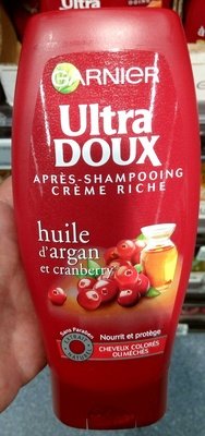 L’Oréal, L’Oreal Consumer products, Garnier, Ultra Doux Ultra Doux Après-shampooing Crème Riche Huile d’Argan et Cranberry