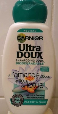 L’Oréal, L’Oreal Consumer products, Garnier, Ultra Doux Ultra Doux Shampooing doux biodégradable à l’amande douce et fleur de lotus