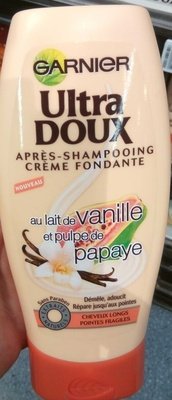 L’Oréal, L’Oreal Consumer products, Garnier, Ultra-Doux Ultra Doux Après shampooing crème fondante au Lait de vanille et pulpe de papaye