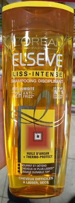 L’Oréal, L’Oreal Consumer products, L’Oréal Paris, Elseve Elseve Liss-Intense Shampooing disciplinant Huile d’Argan + Thermo-Protect
