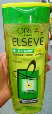 L’Oréal, L’Oreal Consumer products, L’Oréal Paris, Elseve Elseve Multi-Vitaminé Fresh Shampooing purifiant quotidien