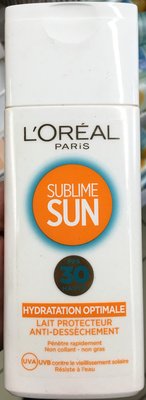 L’Oréal, L’Oreal Consumer products, L’Oréal Paris Sublime Sun Lait protecteur anti-dessèchement FPS 30