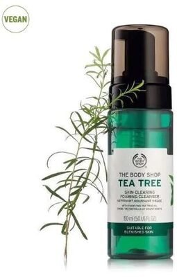 L’Oréal, L’Oreal Luxe, The Body Shop Tea Tree skin clearing foaming cleanser