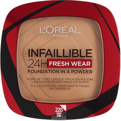 L’OREAL NORGE AS L’Oréal Paris Infaillible 24H Fresh Wear 220 Sand Foundation in a Powder