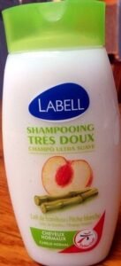 Labell Shampooing très doux Lait de Bambou Pêche Blanche