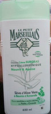 Le Petit Marseillais Douche crème surgras hypoallergénique seve d’aloe vera et beurre d’amande